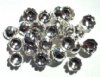 50 8mm Scalloped Edge Silver Plated Bead Caps